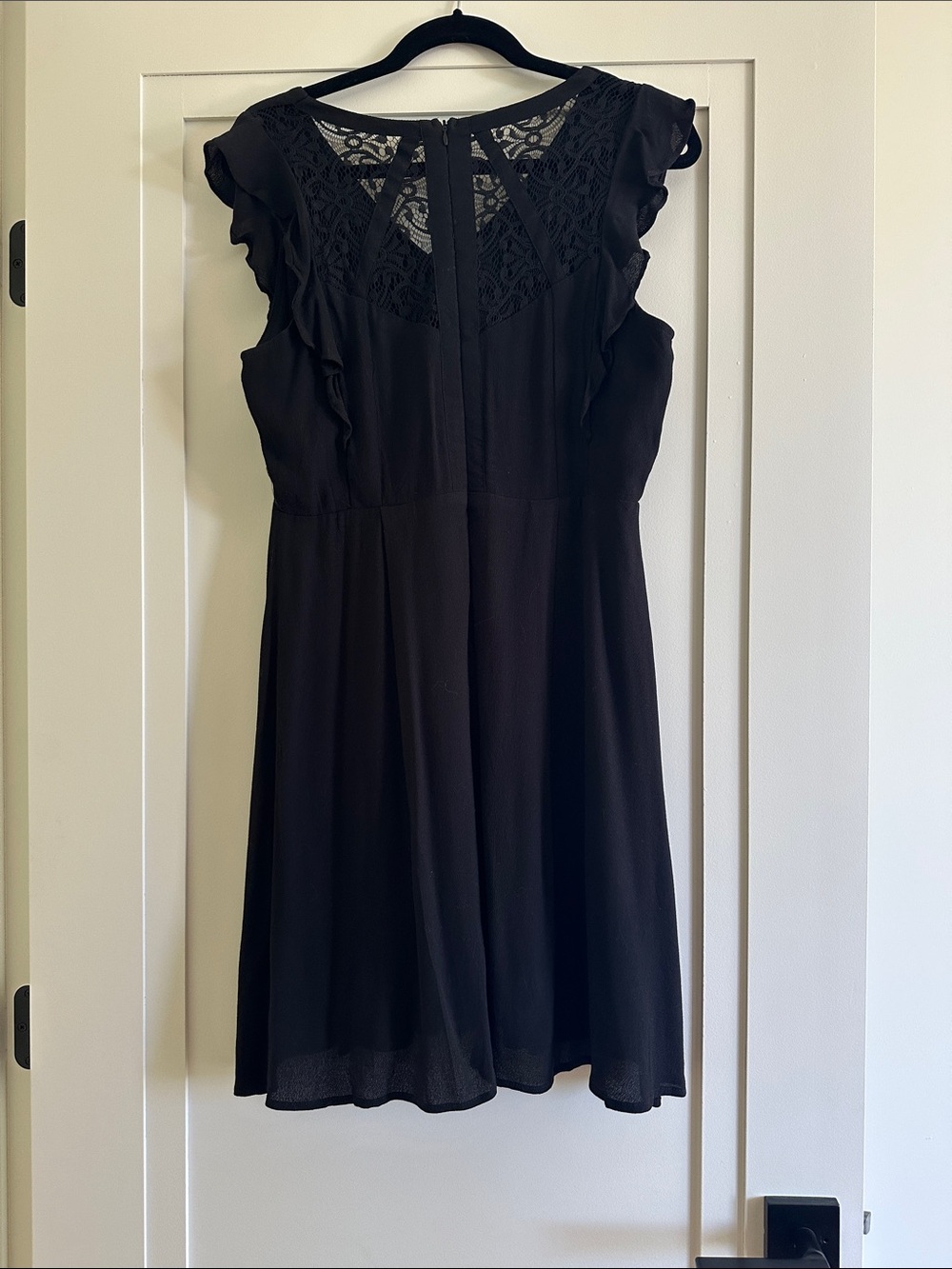 Doe & Rae Black Ruffle Cap-Sleeve Dress - Picture 2 of 2